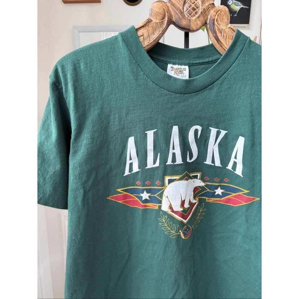 Alaska Tennessee River Gold Short Sleeve Tshirt Tee Green L
